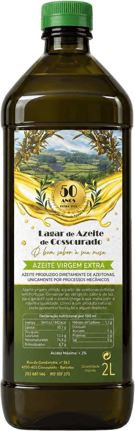 Garrafa de 2 L de azeite virgem extra Lagar de Azeite de Cossourado
